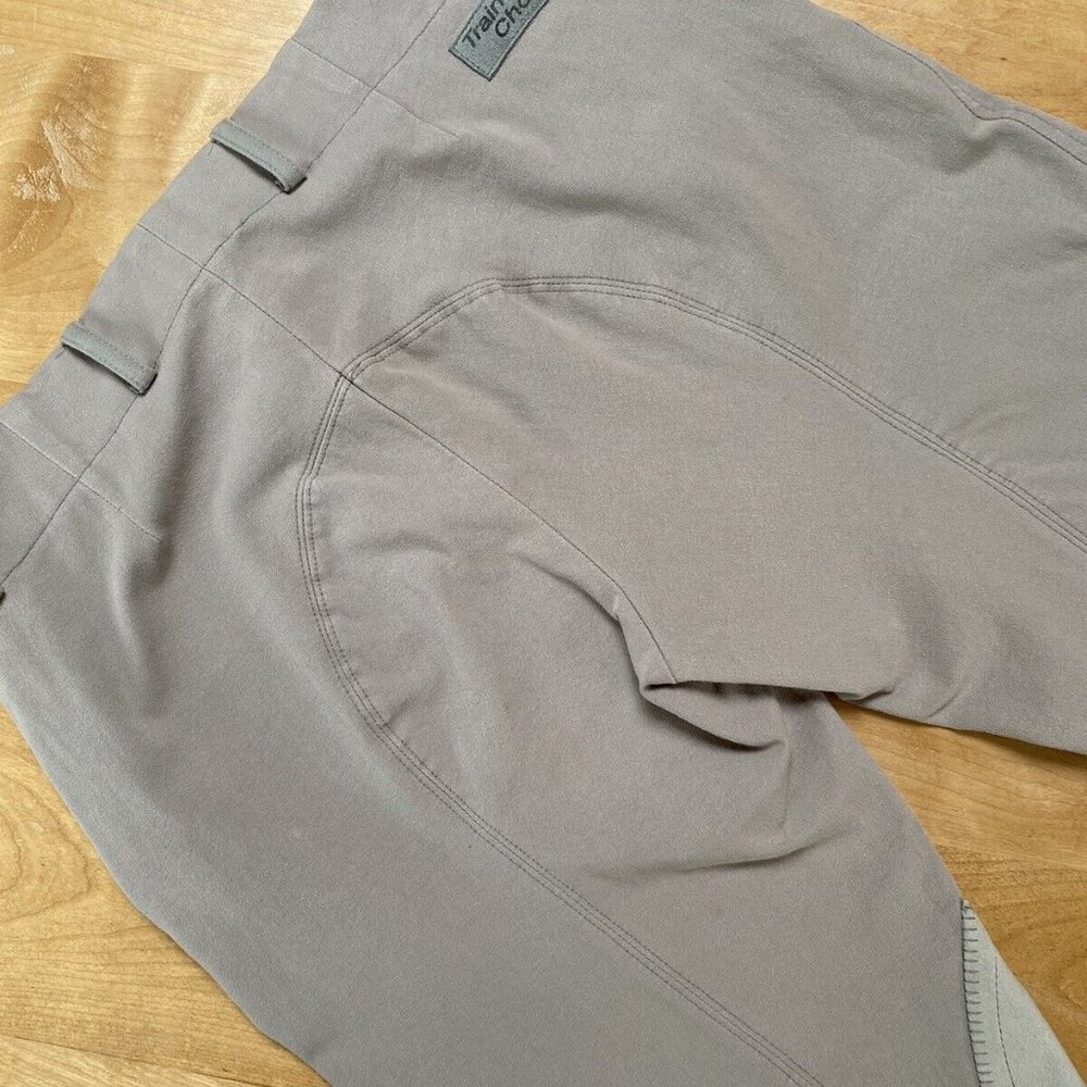 Trainer's Choice Euro Seat Breeches Riding Pants Sz 26R fits like 28 Gray - Picture 10 of 14